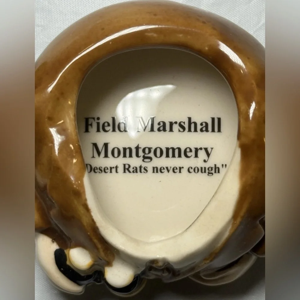 Kevin Francis Face Pot Field Marshall Montgomery Military Dad Signed Rare 2.5" - Picture 8 of 8